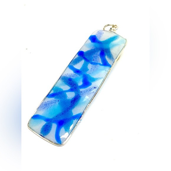 HANDMADE Original Abstract Resin Art Statement Pendant - Picture 9 of 9